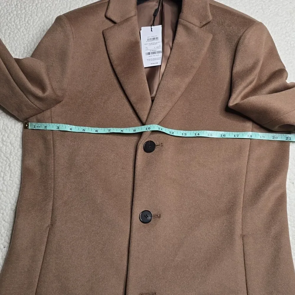 NWT Reiss Light Brown Gable Wool-Blend Single-Breasted Sz Med
